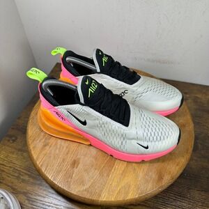 Nike Air Max 270 Womens 10 White Pink Orange Volt Sneakers DJ5997-100